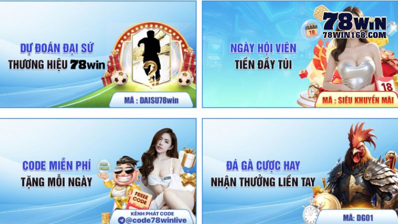 Cách để không bỏ lỡ khuyến mãi 78win